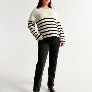 Abercrombie & Fitch Black Straight Leg Jeans
